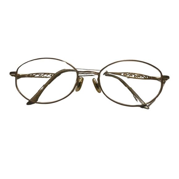Marchon Tres Jolie 109 Champaign Gold Full Rim Eyeglasses Frame 53-17-130 - Picture 10 of 10